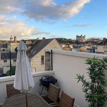 La Terrasse Saumuroise - Vue Chateau & Loire Exterior foto